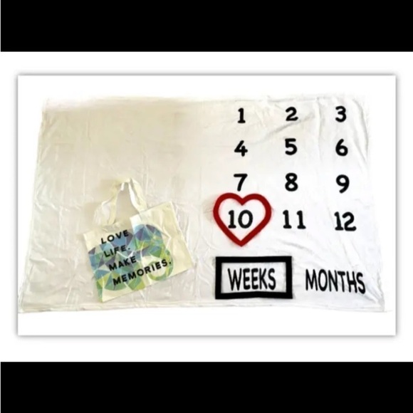 Baby Milestone Blanket Monthly Photography Photo Prop Baby Shower Gift Boy Girl - Picture 1 of 6